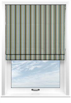 The British Stripe Co. Charles, Derwent No.1 - Twist&Fit Roman Blind